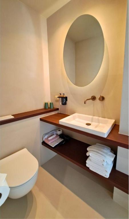 Koupelna v ubytování Hotel Montanus