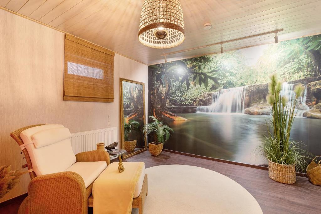 Posezení v ubytování Ferienwohnung Panorama - Suite