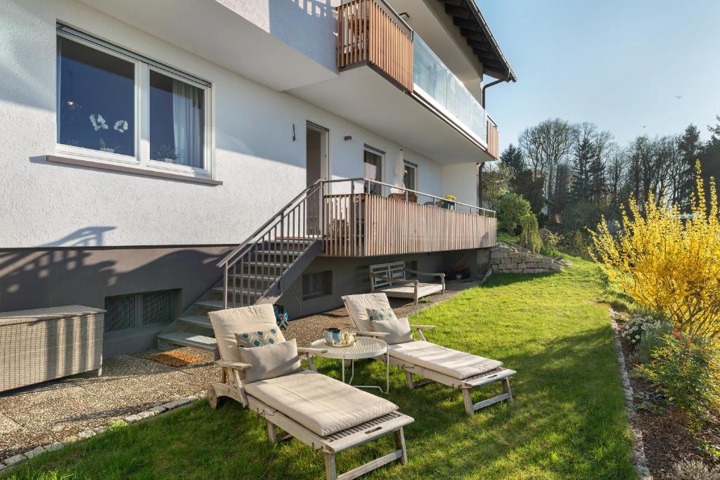 Zahrada ubytování Ferienwohnung Panorama - Suite