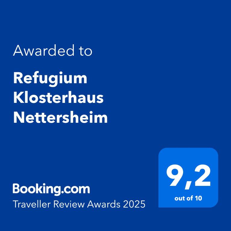 Certifikát, hodnocení, plakát nebo jiný dokument vystavený v ubytování Refugium Klosterhaus Nettersheim