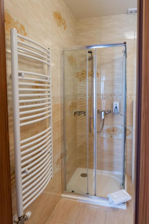 Koupelna v ubytování Hotel Barbakán