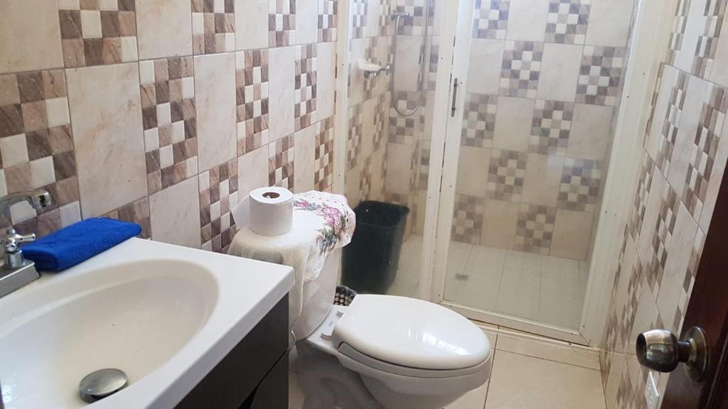 Koupelna v ubytování Cabaña Brisas