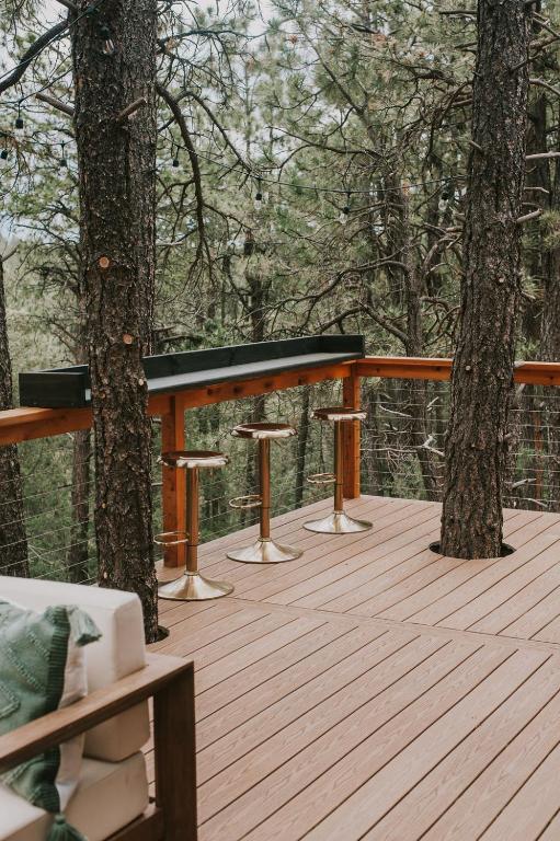 Balkón nebo terasa v ubytování A-frame 10 Min to Downtown Durango