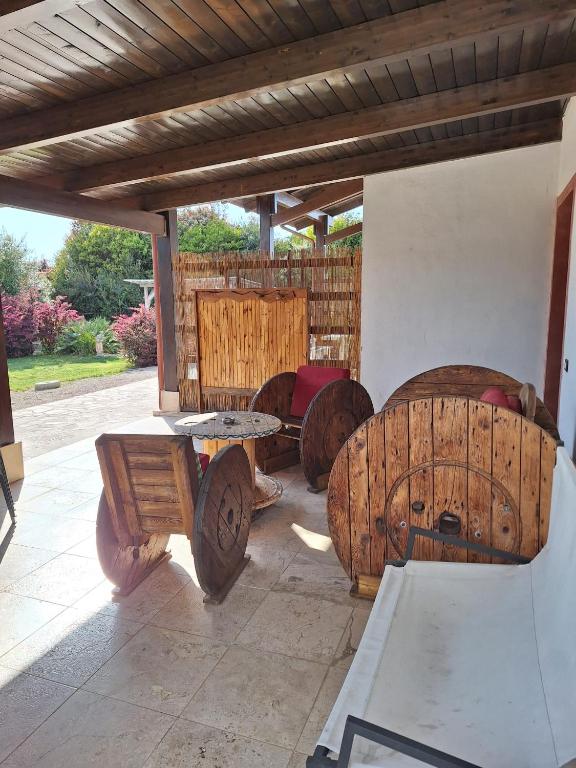 Posezení v ubytování Casa Mattia - B&B in Legno & Paglia