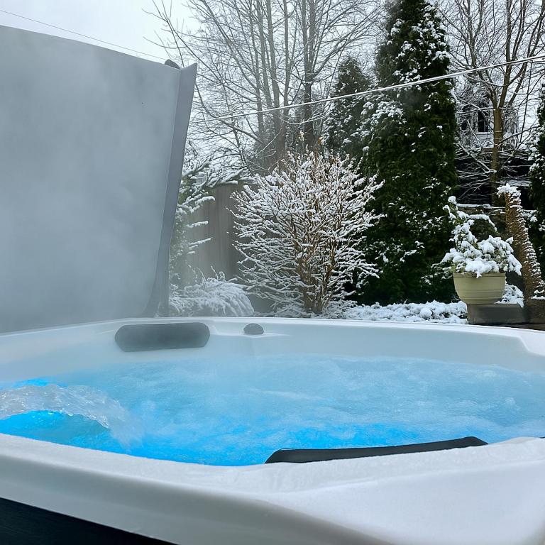 Entire house with Four Bedrooms, Hot Tub, BBQ, Private Backyard, FREE WiFi and Parking, near Seattle, EV v zimě