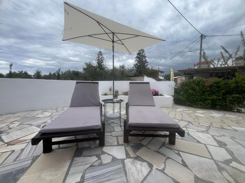 A balcony or terrace at Anatoli deluxe house