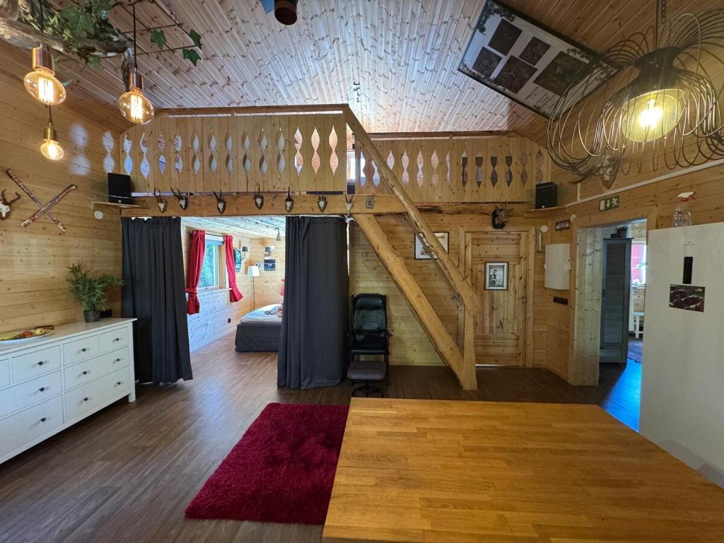 Kuchyň nebo kuchyňský kout v ubytování Forest nest