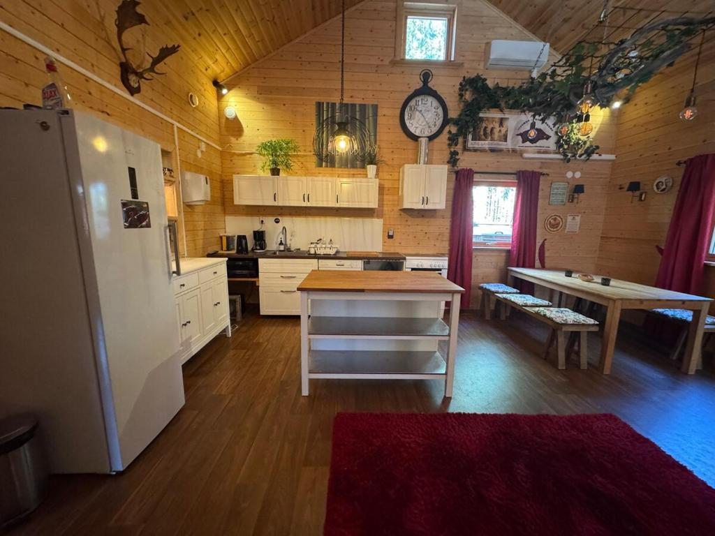 Kuchyň nebo kuchyňský kout v ubytování Forest nest