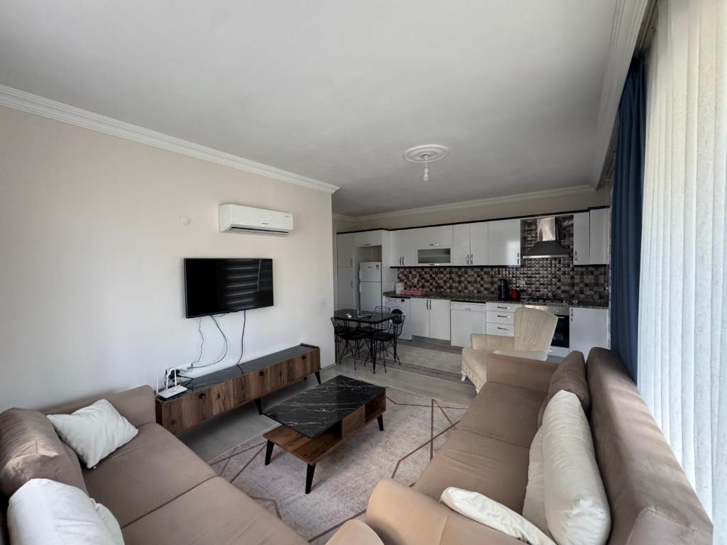 Et opholdsområde på Ege Apartments