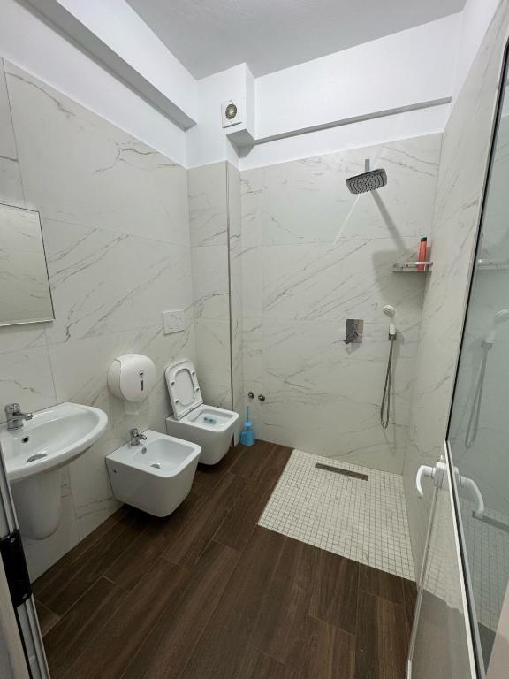 Koupelna v ubytování Hotel Europa