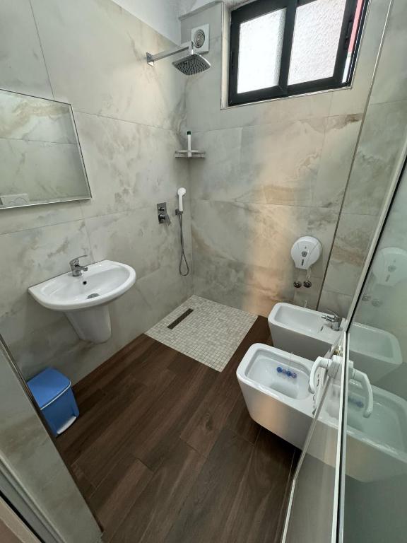 Koupelna v ubytování Hotel Europa