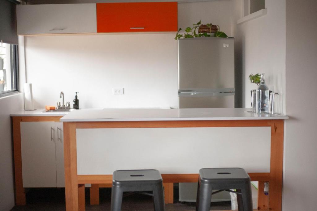 Kuchyň nebo kuchyňský kout v ubytování Coyote Lofts-Estacion Federal