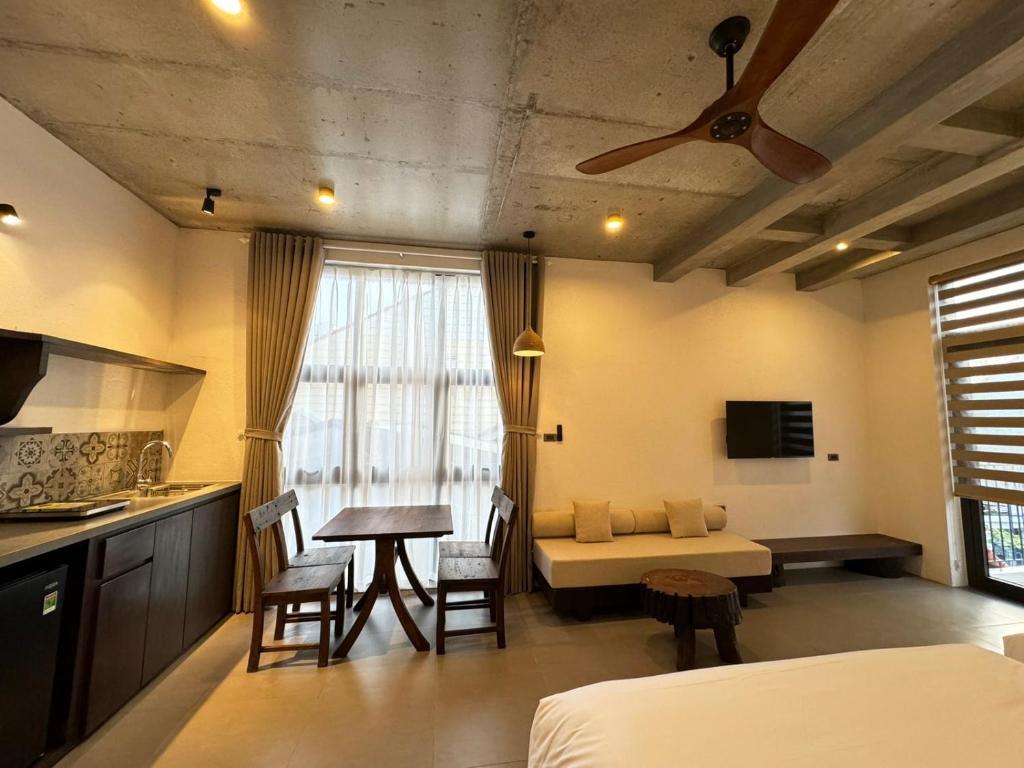 Postel nebo postele na pokoji v ubytování Eco & Rustic Home Hoian