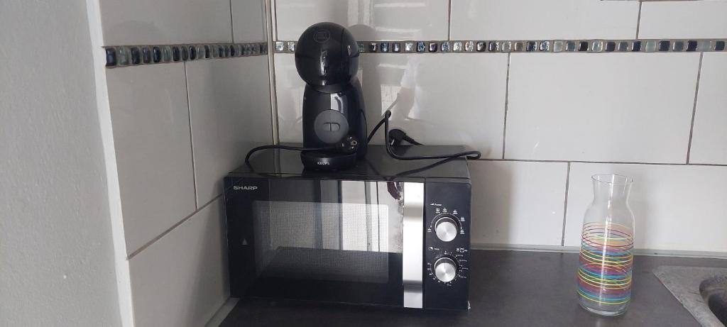 Kuchyň nebo kuchyňský kout v ubytování Studio au Vert Pré