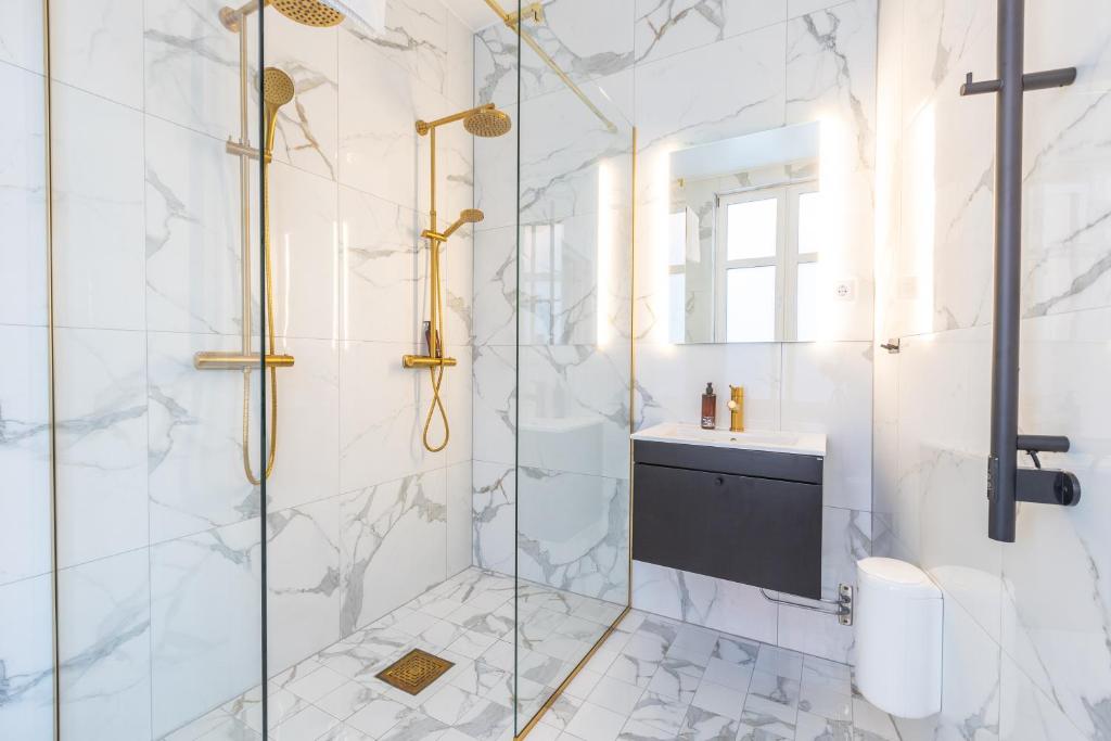 Koupelna v ubytování Hotell Drottninggatan 11