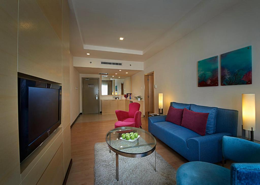 TV a/nebo společenská místnost v ubytování ANSA Hotel Kuala Lumpur
