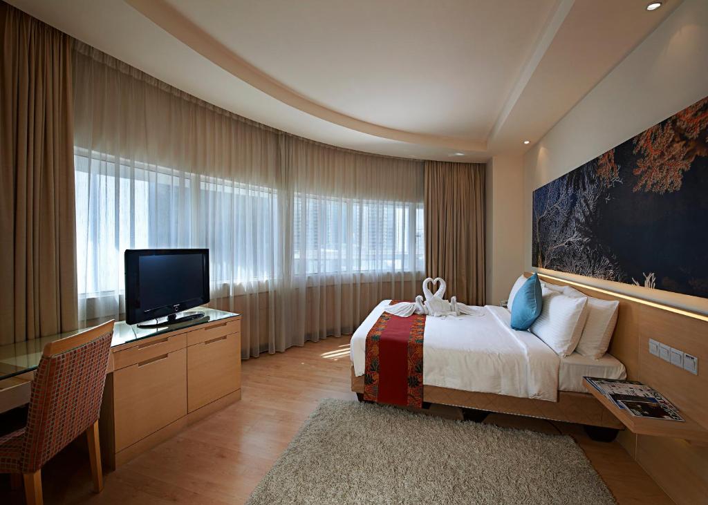 TV a/nebo společenská místnost v ubytování ANSA Hotel Kuala Lumpur