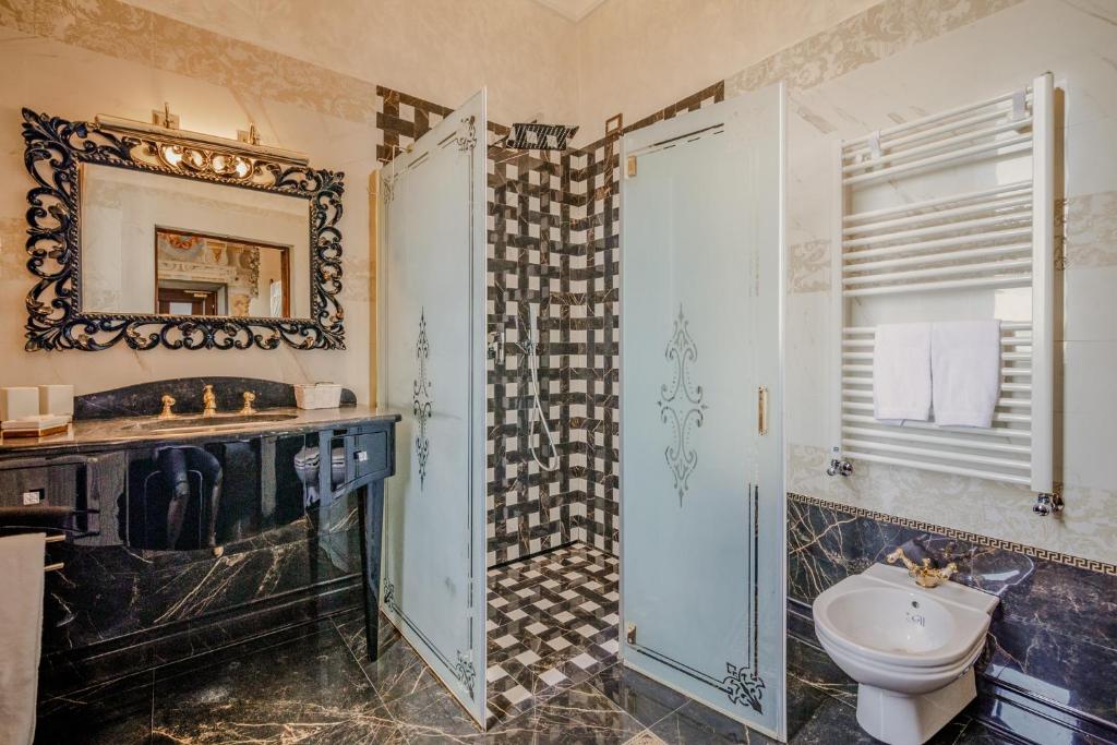 Koupelna v ubytování Villa Lecchi Hotel Wellness