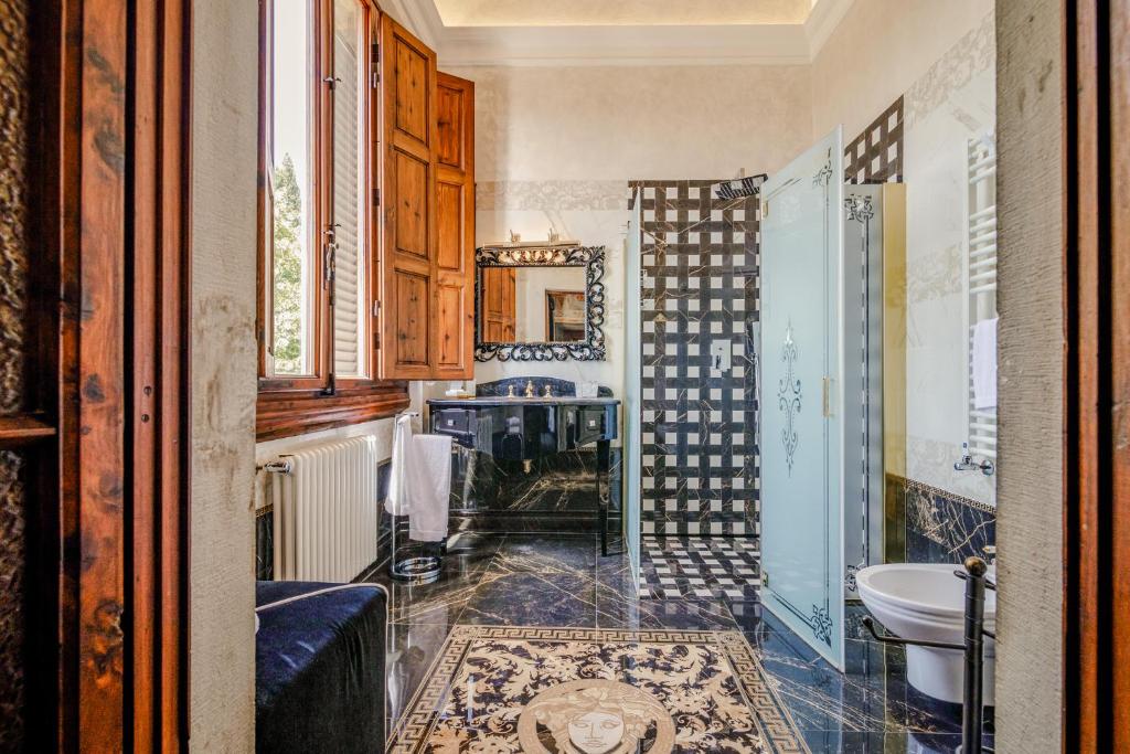 Koupelna v ubytování Villa Lecchi Hotel Wellness