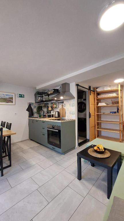 Kuchyň nebo kuchyňský kout v ubytování Apartma Licko