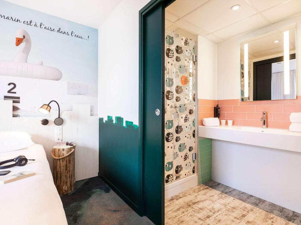 Koupelna v ubytování ibis Styles Thonon-les-Bains