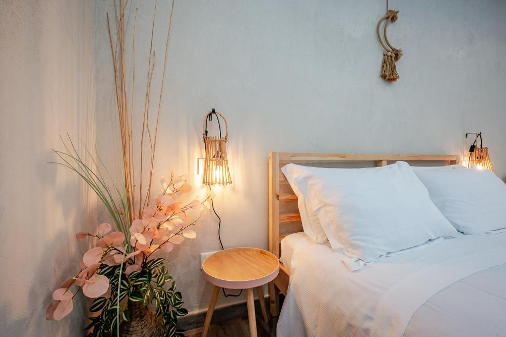 Postel nebo postele na pokoji v ubytování Incanto Manarola