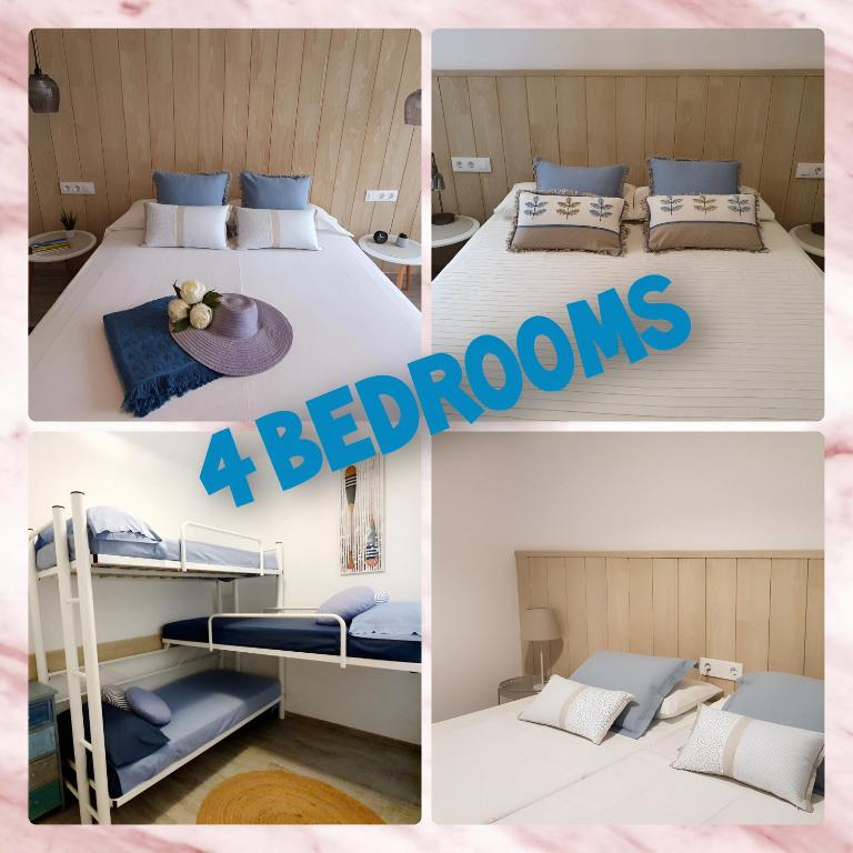 Postel nebo postele na pokoji v ubytování Palamós Apartament Superior Garoina