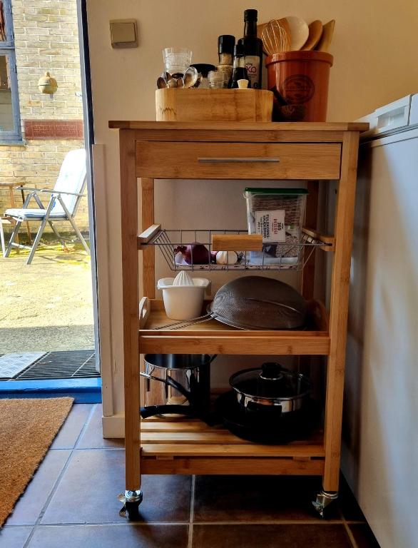 Kuchyň nebo kuchyňský kout v ubytování Guesthouse Grønnegade