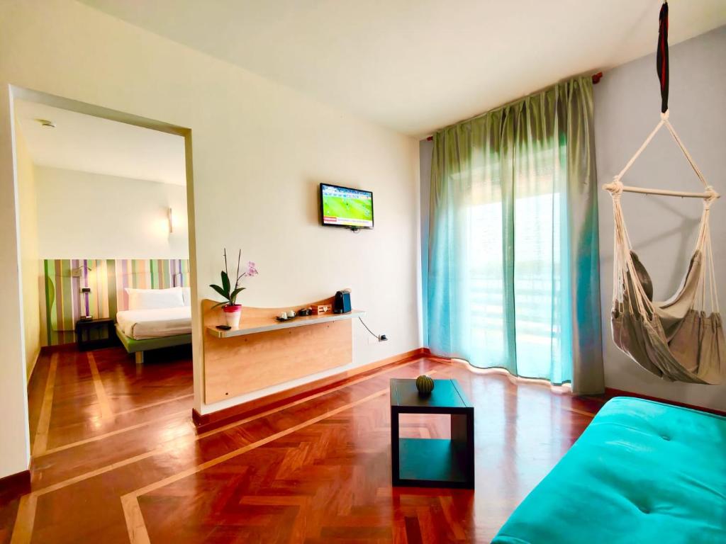 Postel nebo postele na pokoji v ubytování HA Hotel