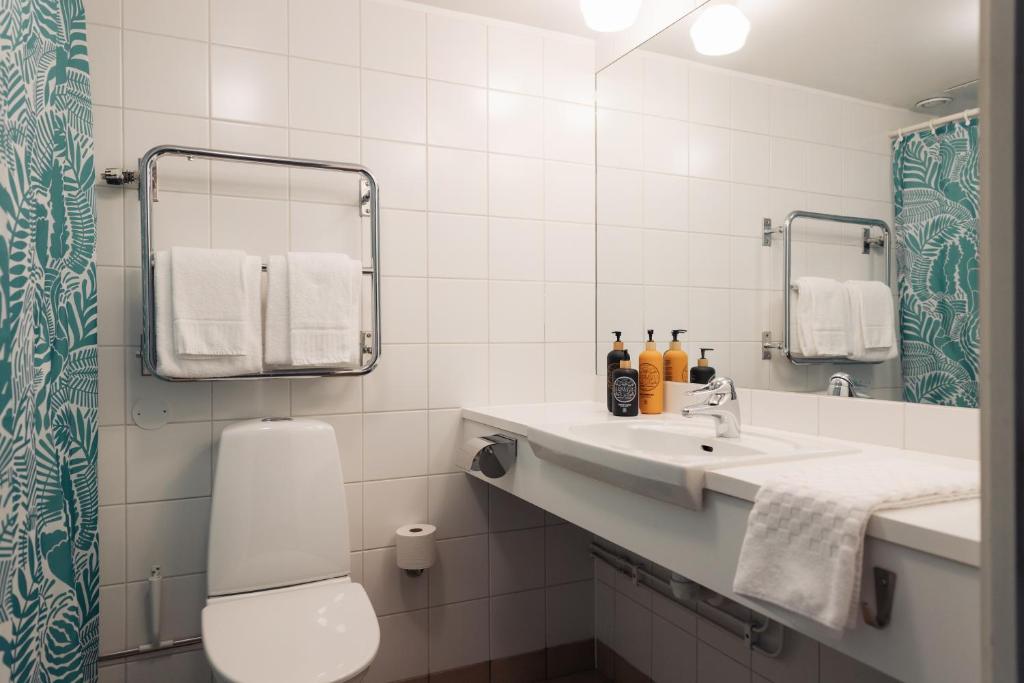 Koupelna v ubytování Botanika Uppsala
