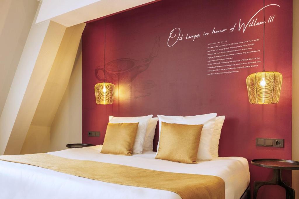 Een bed of bedden in een kamer bij Hotel Die Port van Cleve