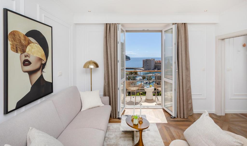 Posezení v ubytování Ragusina luxury apartments