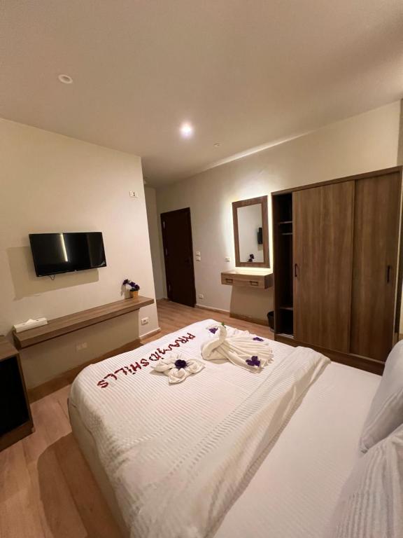 TV a/nebo společenská místnost v ubytování Amigo Pyramids Hotel