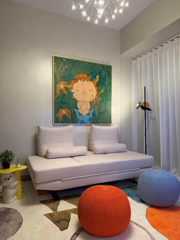 Posezení v ubytování Playful 1BR With Magnificant Bayview Garden View Near Okada, Solaire, Aiports