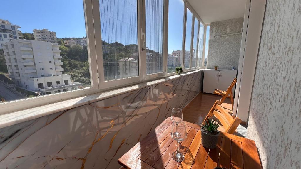 Balkón nebo terasa v ubytování Marina Apartment