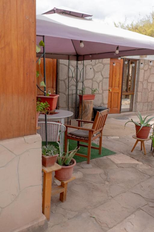 Patio nebo venkovní prostory v ubytování Hostal Katarpe