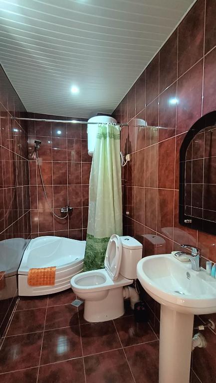 Koupelna v ubytování Villa Ureki