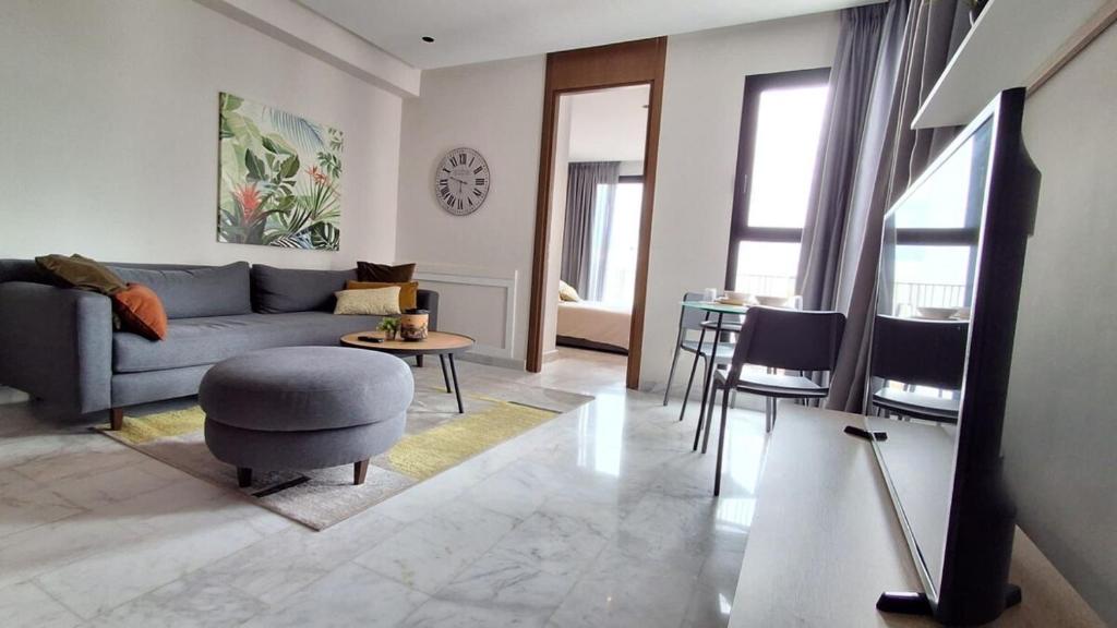 Χώρος καθιστικού στο Modern apartment in Casablanca