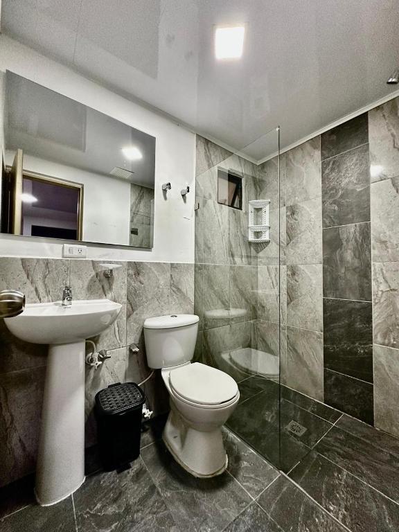 Koupelna v ubytování Hotel Nakama