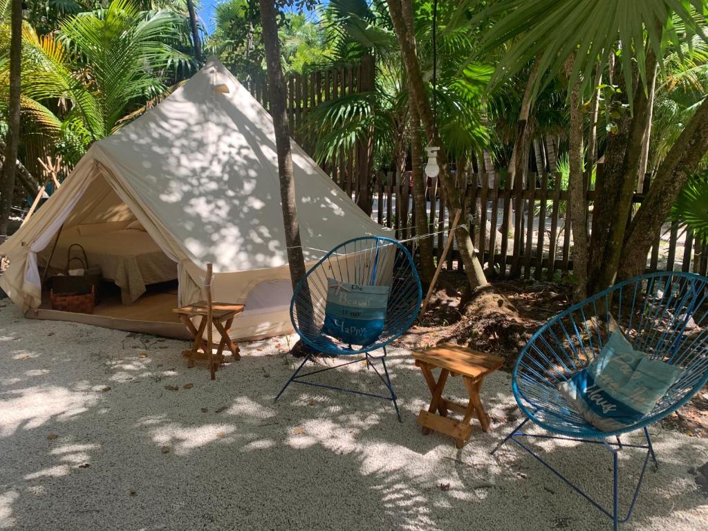 Zahrada ubytování Casa Borush Tulum Glamping Fruit & Cenote Experience