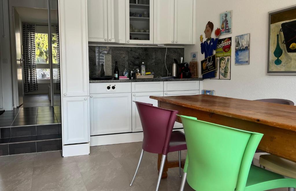 Kuchyň nebo kuchyňský kout v ubytování Seewohnung 2