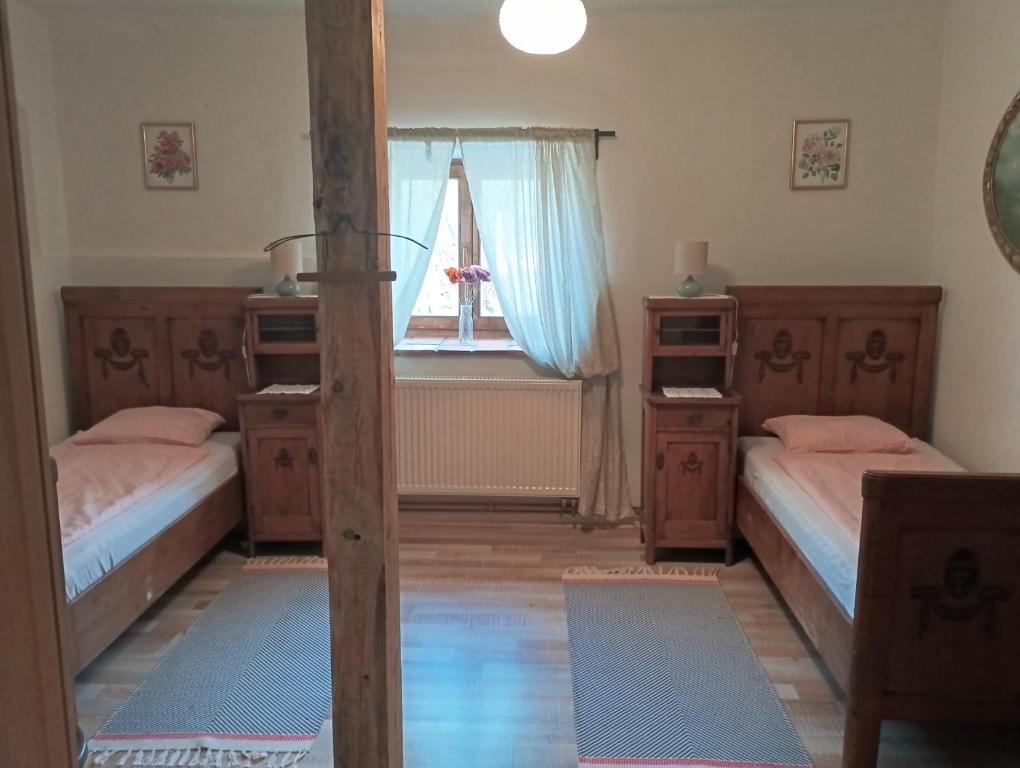 Postel nebo postele na pokoji v ubytování Apartmán Malá Turná