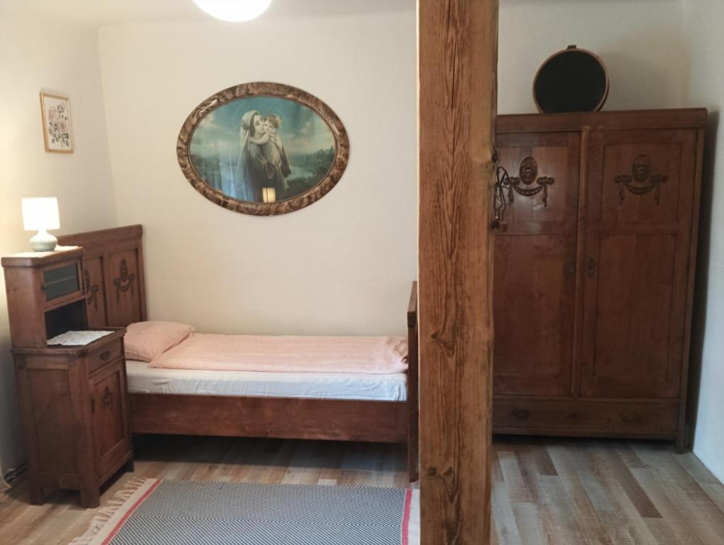 Postel nebo postele na pokoji v ubytování Apartmán Malá Turná
