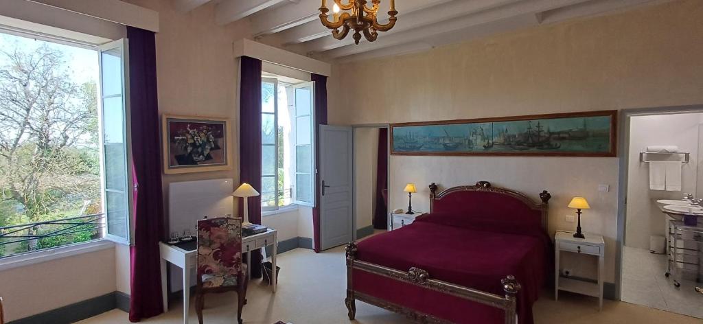 Posezení v ubytování Le Manoir Saint Jean
