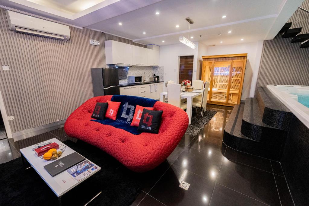 Kuchyň nebo kuchyňský kout v ubytování Luks Lofts Hotel & Residences