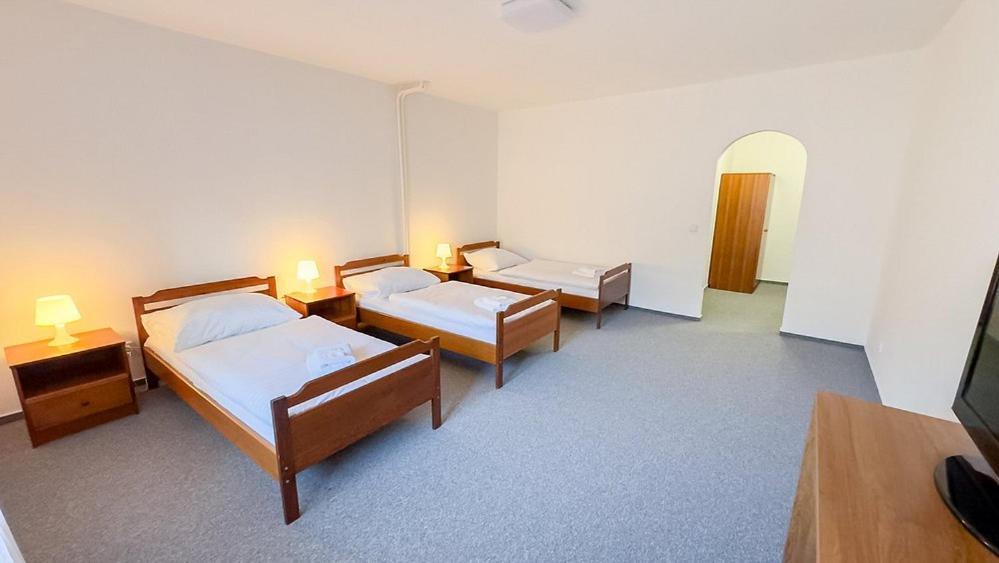 Postel nebo postele na pokoji v ubytování Nobiles hotel Šternberk