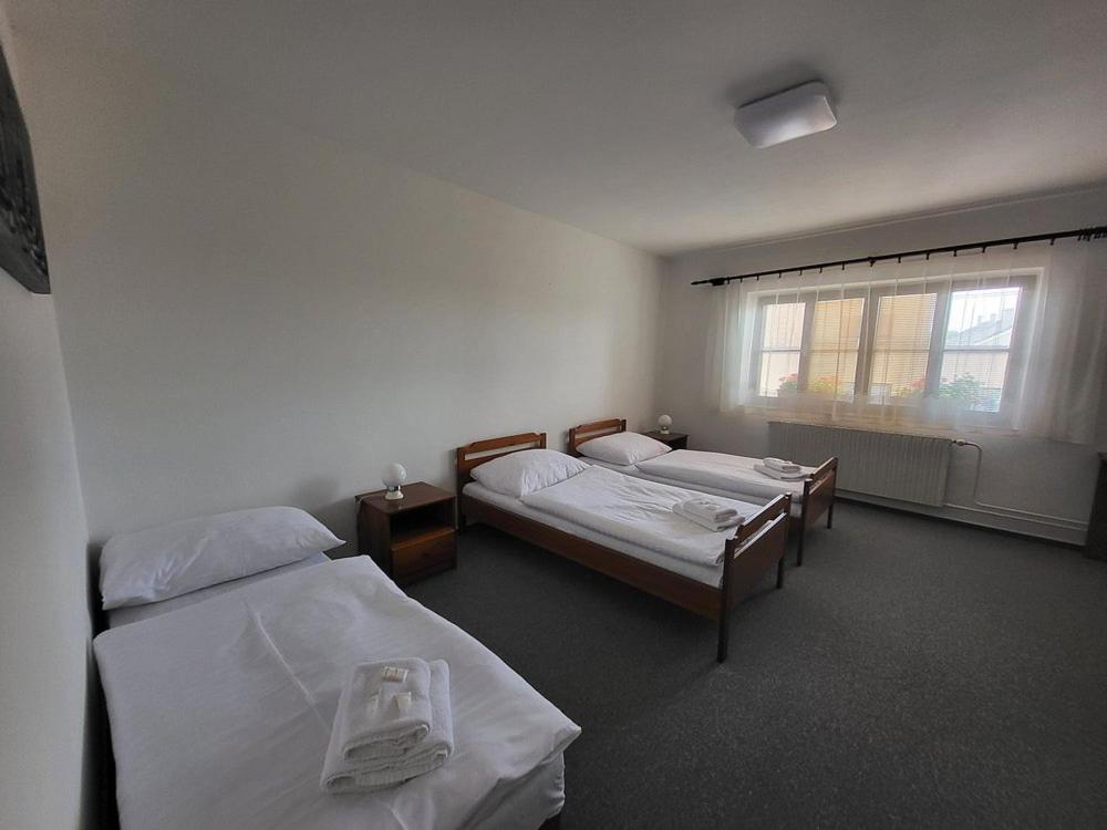 Postel nebo postele na pokoji v ubytování Nobiles hotel Šternberk