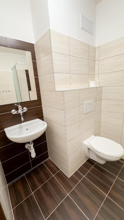 Koupelna v ubytování Nobiles hotel Šternberk