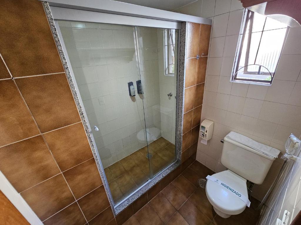 Koupelna v ubytování Hotel Ideal