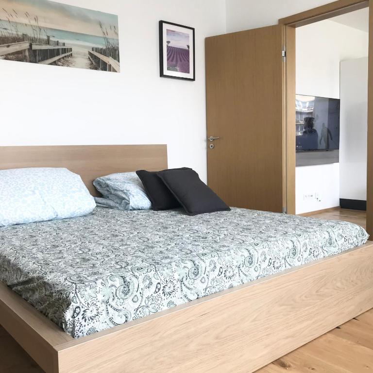 Postel nebo postele na pokoji v ubytování apartmánplus02